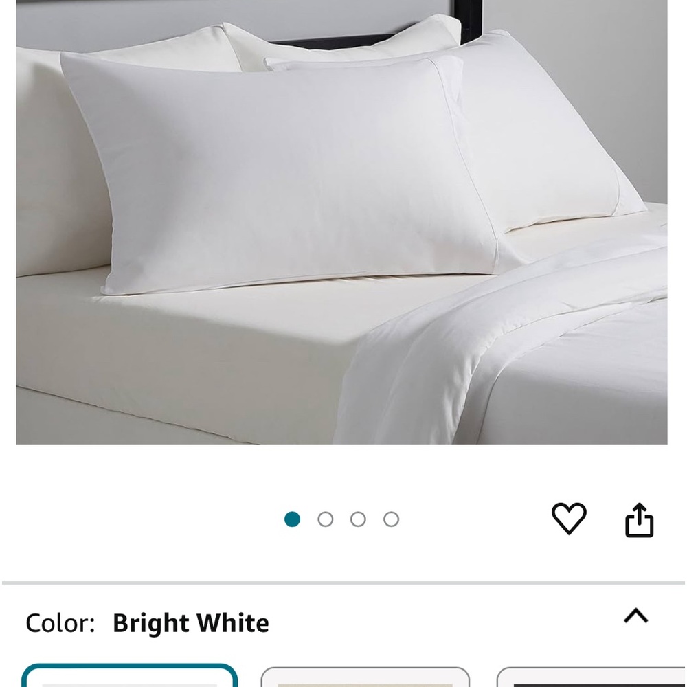 Basic Bright White Pillowcases from Amazon
